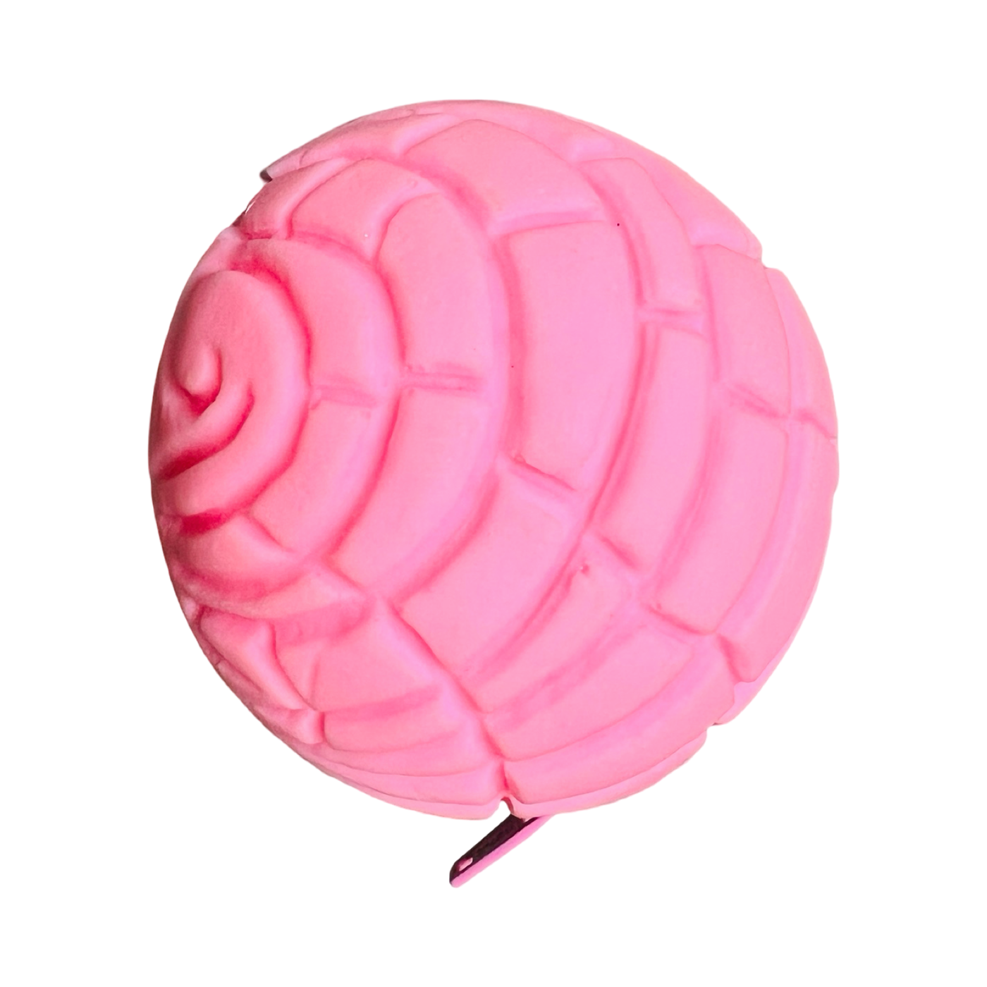 round rubber pink concha coin purse