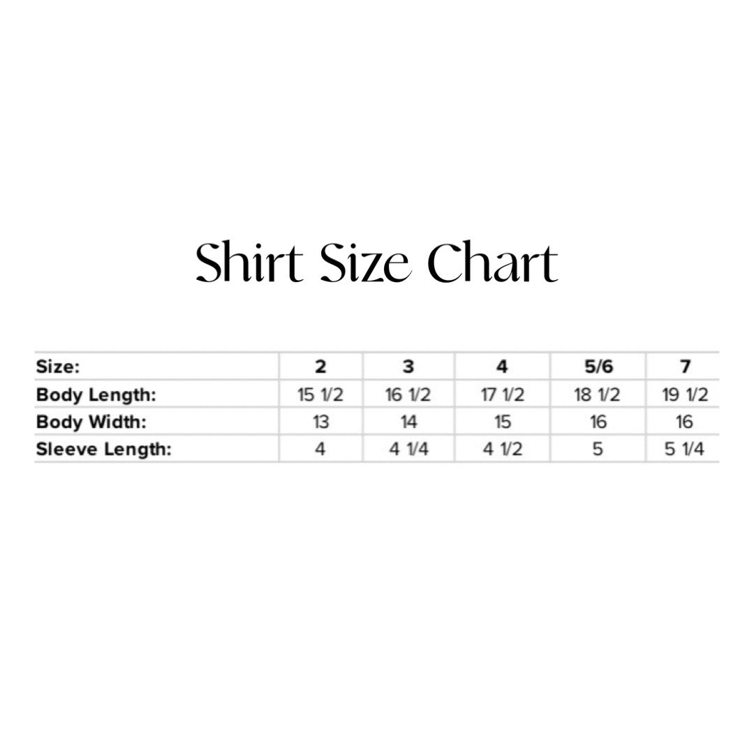 image of a shirt size chart