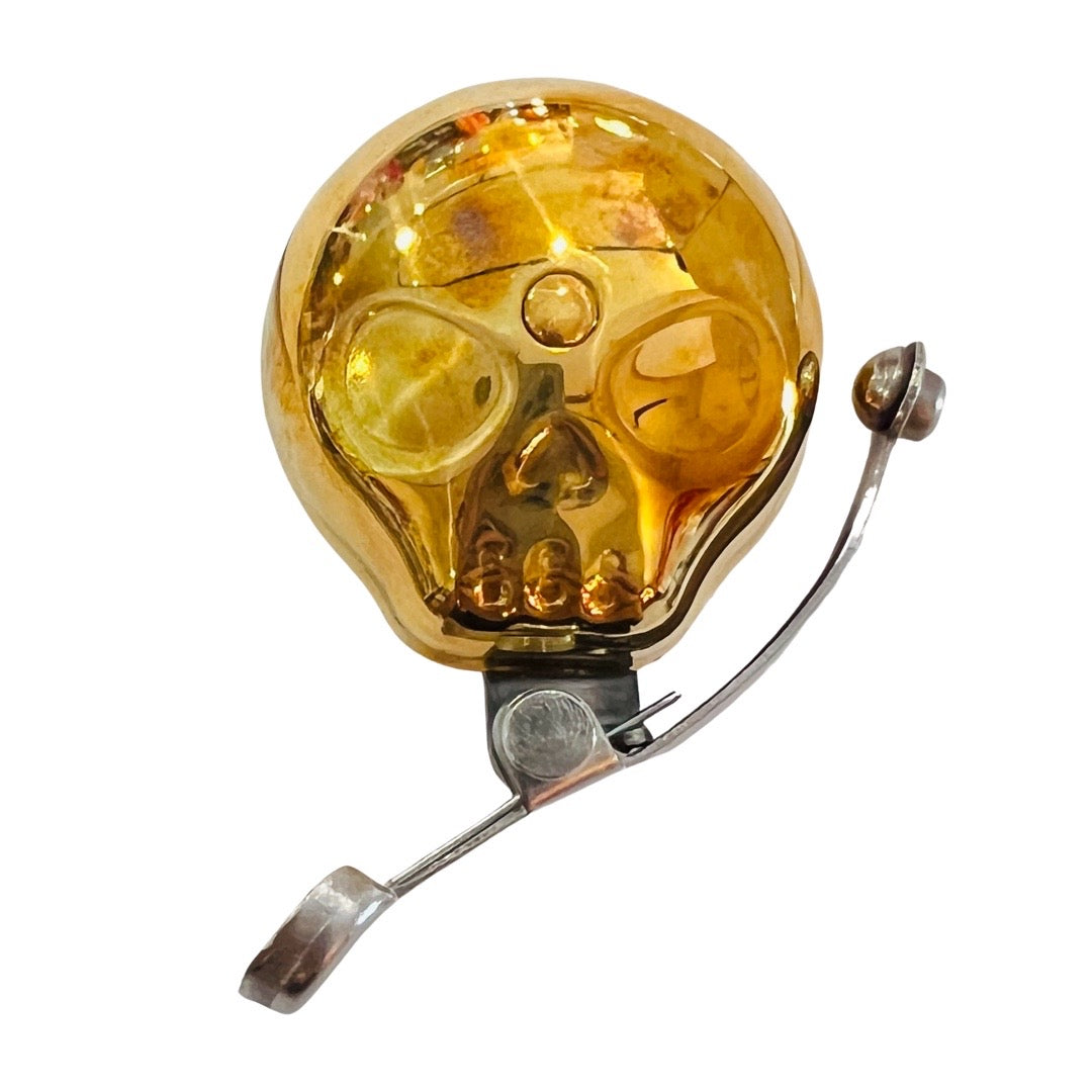 brass skull shaped bike bell