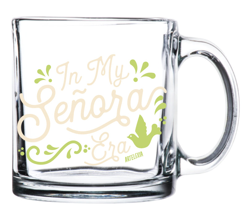 Artelexia Collection - Cafecito y Chisme Glass Mug