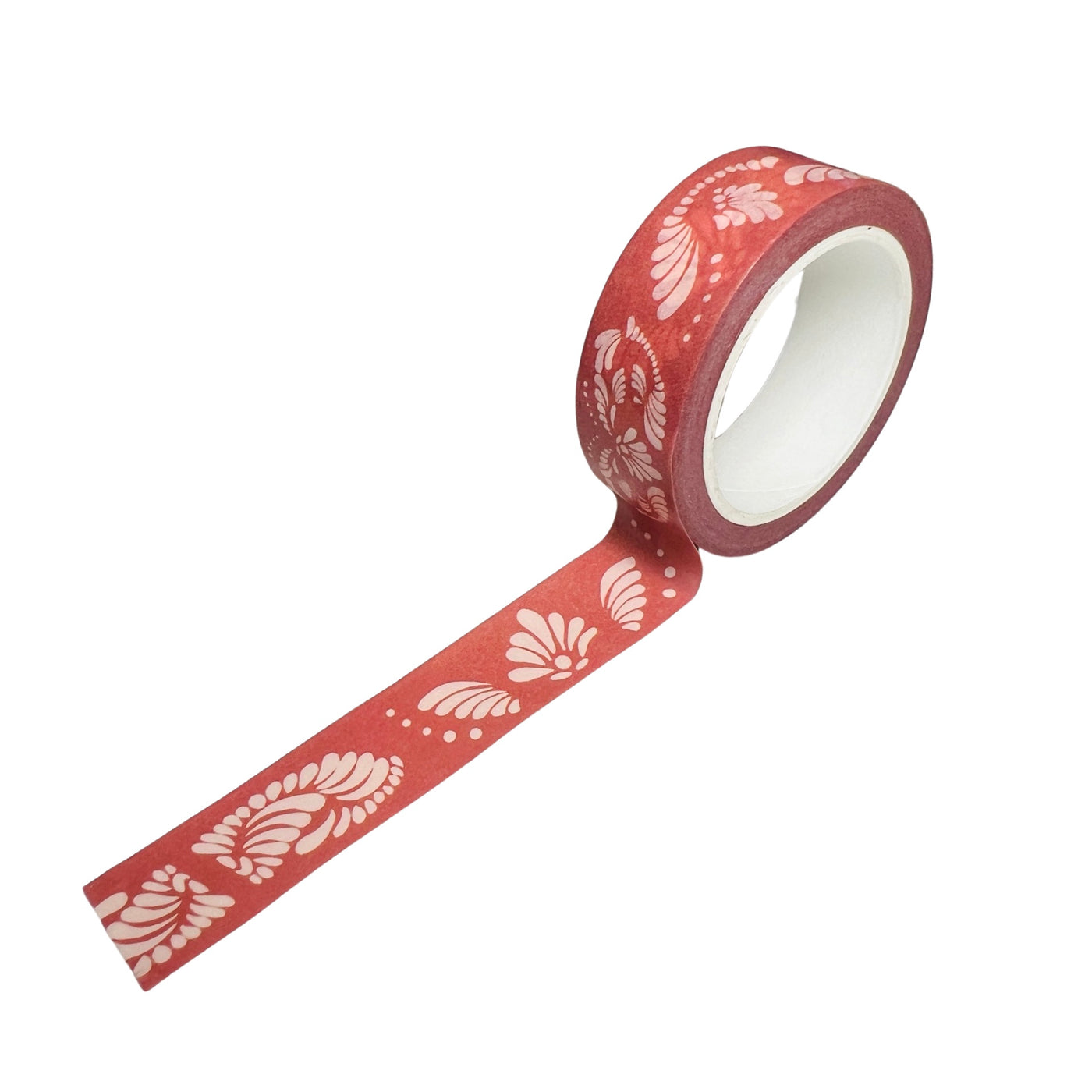 single roll of Terracotta Floral Mexican Washi Tape