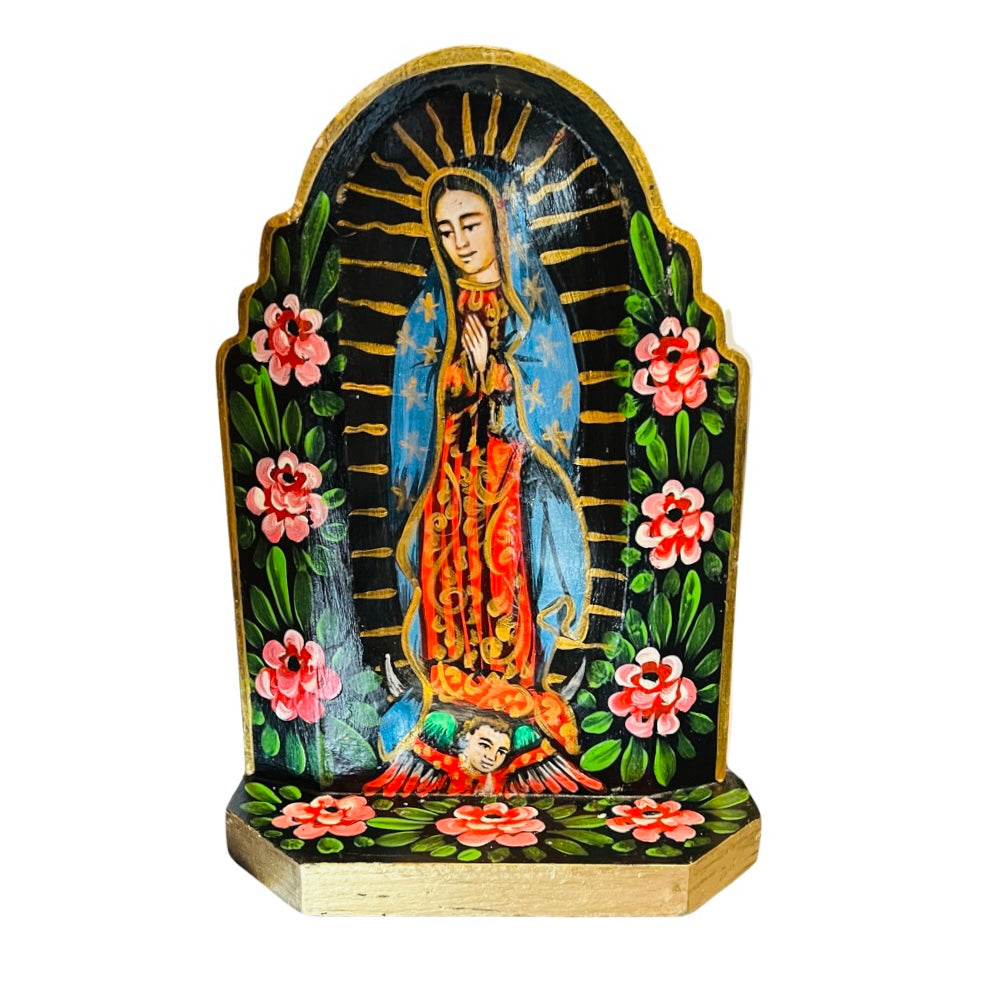 Handcrafted Orange Altar, La popular Union Tejalapam, Our Lady of Solitude Altar 5