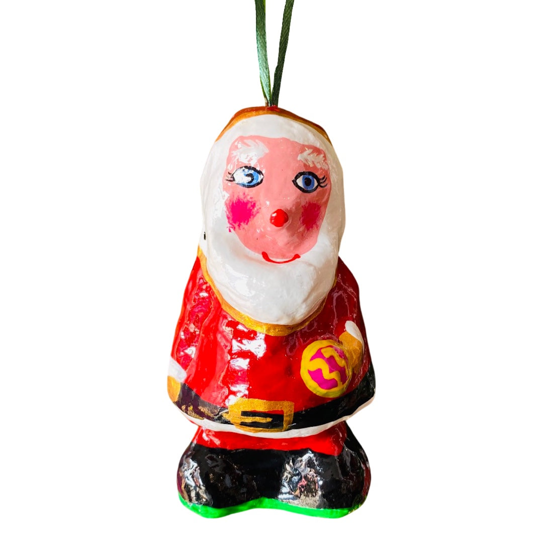 Paper Mache Santa Claus Ornament Artelexia