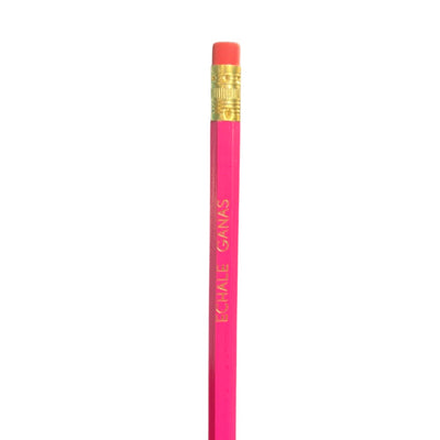 Pink phrase pencil reads, "Echale Ganas (give it all you got)"