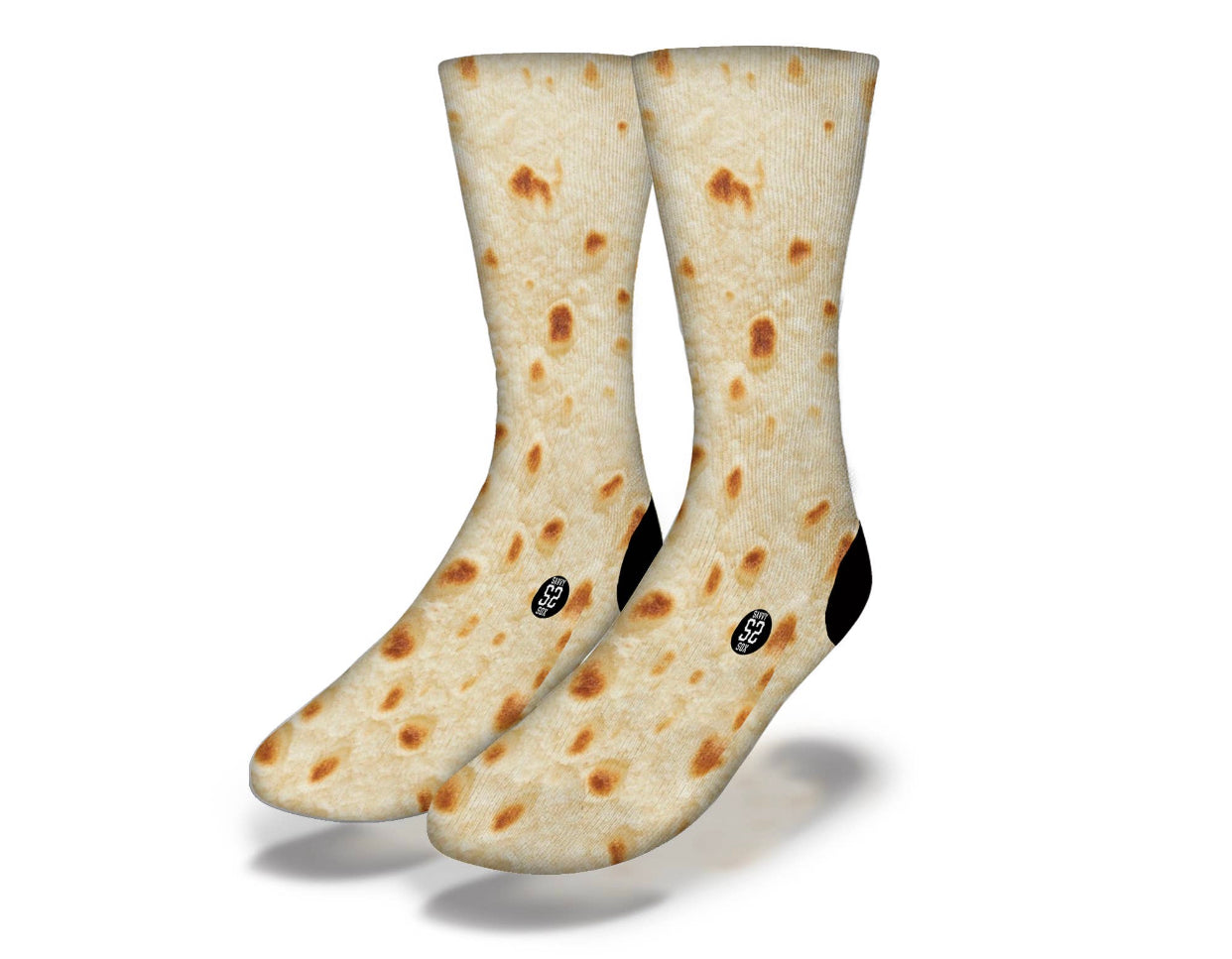 Men's mid calf tortilla socks with black accent color.
