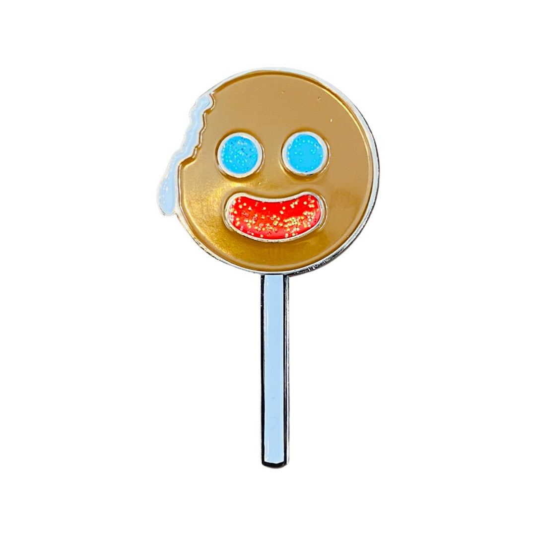 Enamel "Payaso" lollipop pin.