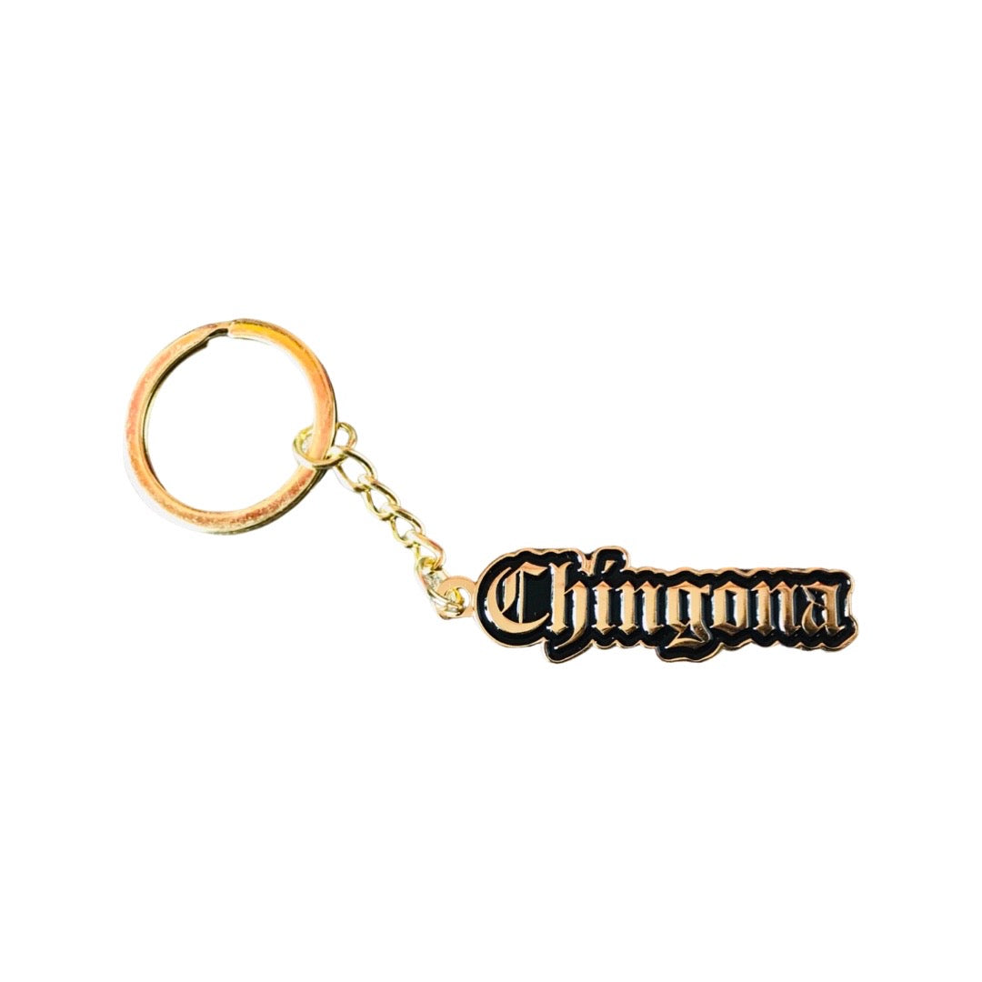 Gold Chingona keychain