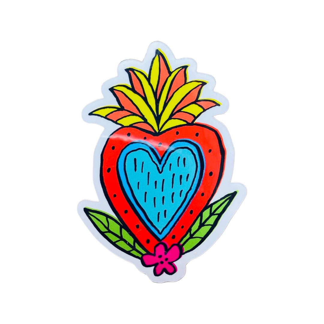 Colorful sacred heart sticker.