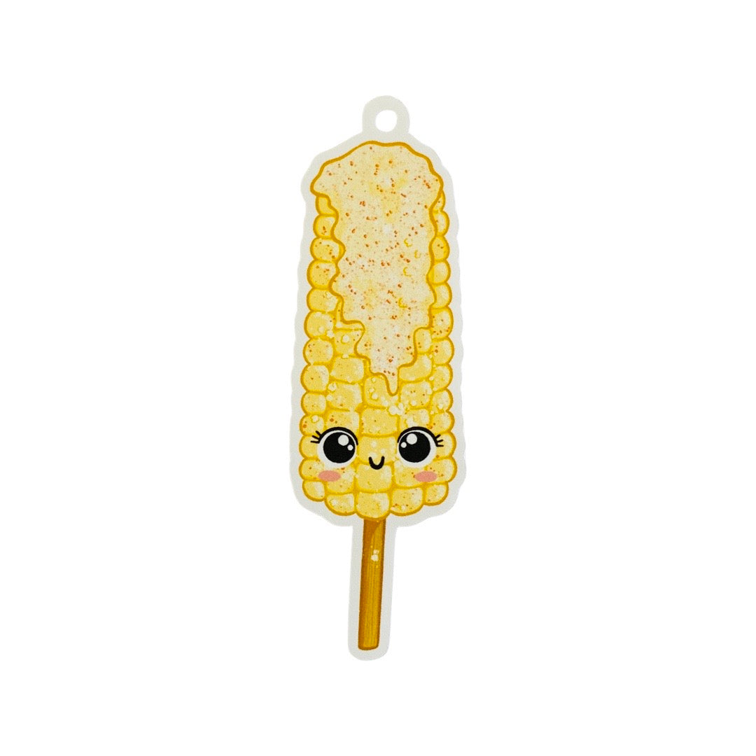 Elote (corn on the cob) gift tag pack. Design features cute, smiling elote.