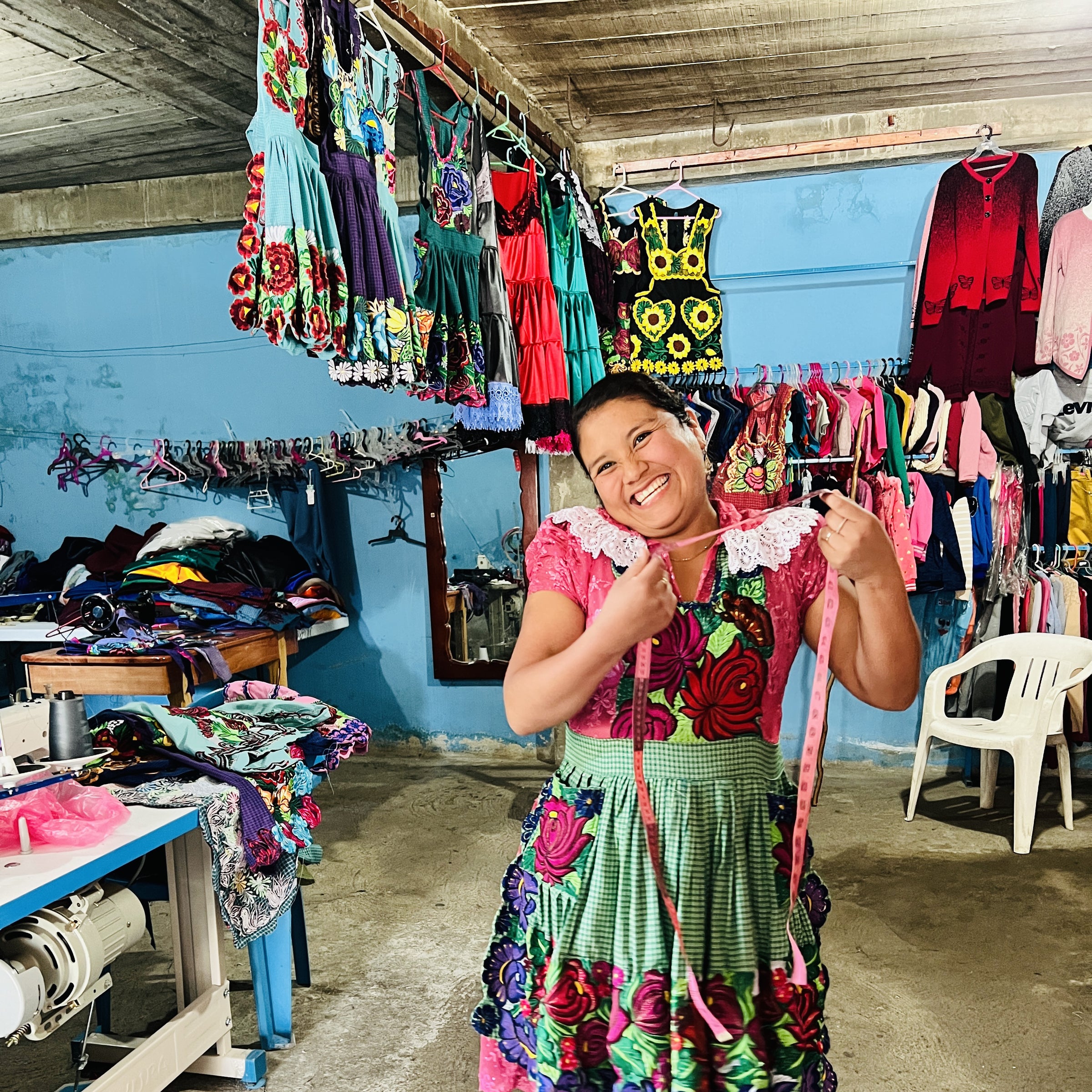 Photo of Maria Zacarias, artisan embroiderer from Mexico
