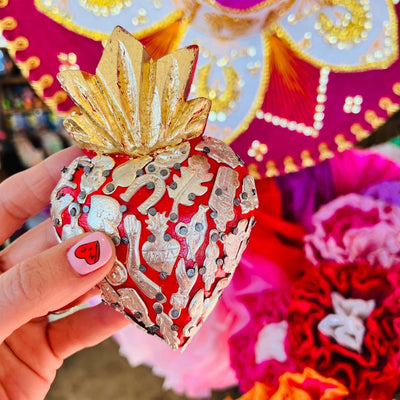 Photo of a red milagro heart