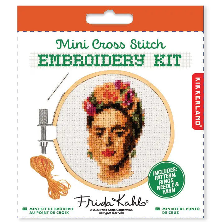 Mini Cross Stitch Embroidery Kit - Frida