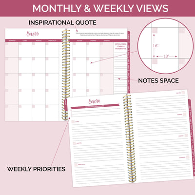 information of what type of sheets are found in the notebook featuring images of the sheets.