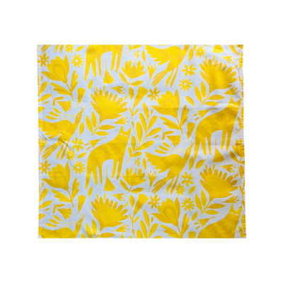 yellow otomi designed kitchen towel 