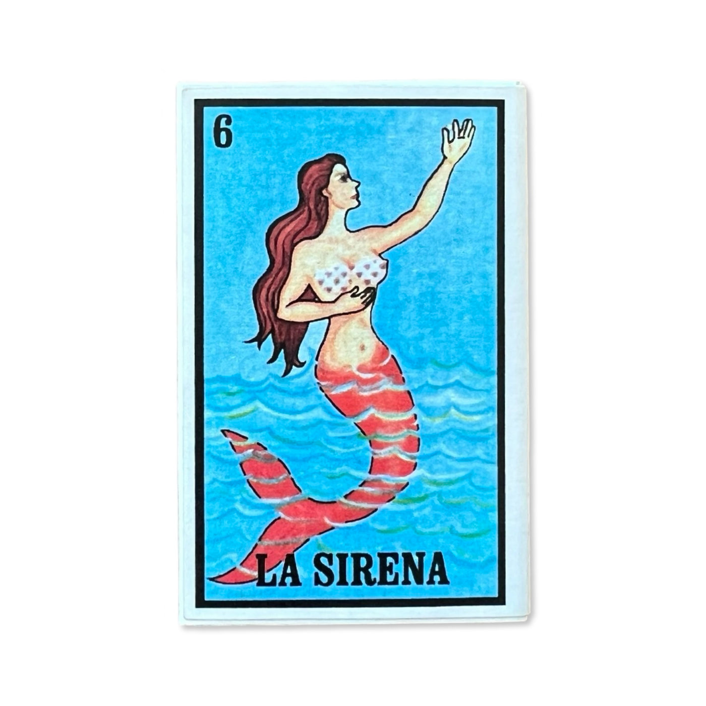 box of matches featuring an image of the Mexican Loteria La Sirena Card