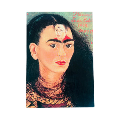 self portrait of Frida Kahlo with an image of Diego on her forehead