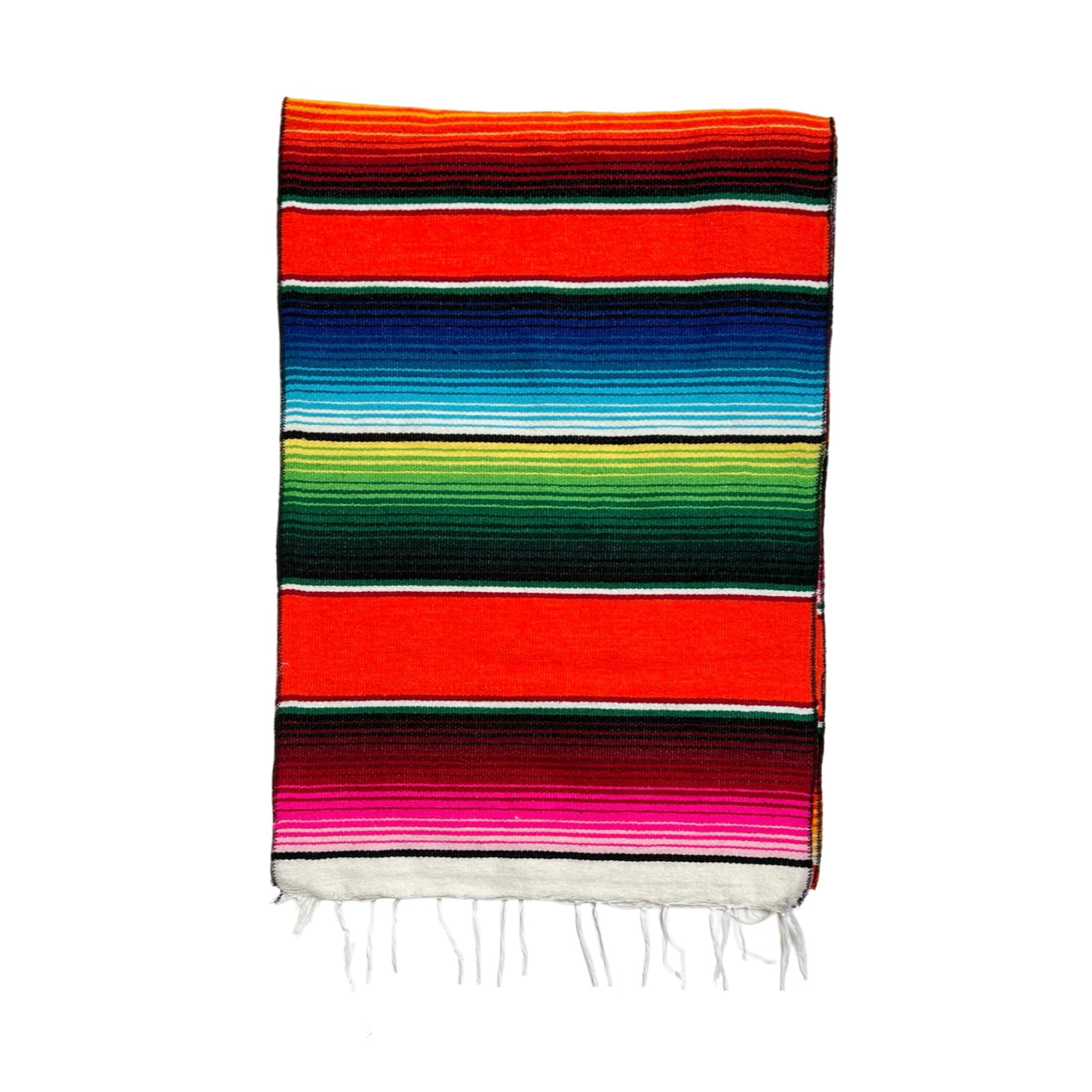 orange serape striped table runner