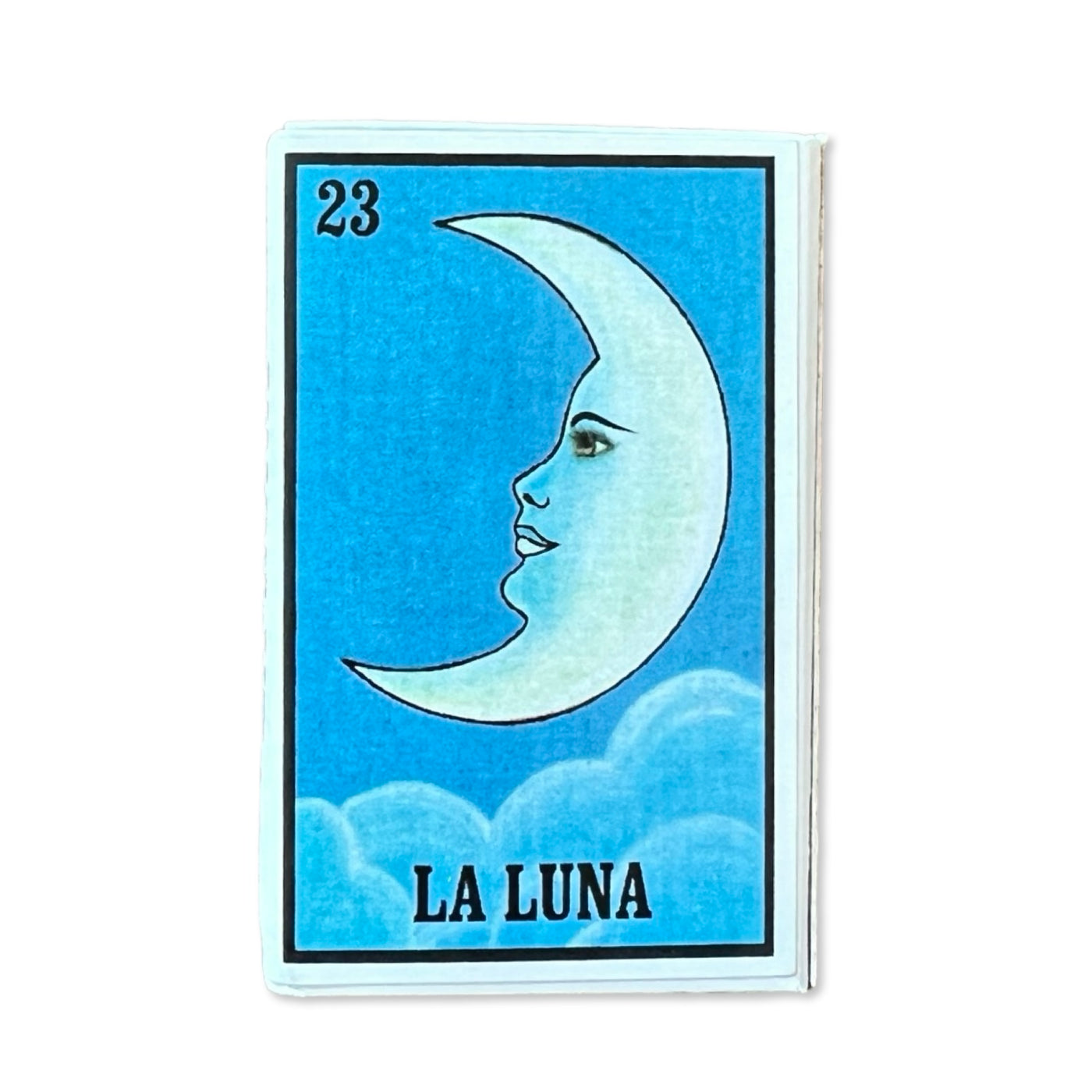 box of matches featuring an image of the Mexican Loteria La Luna Card