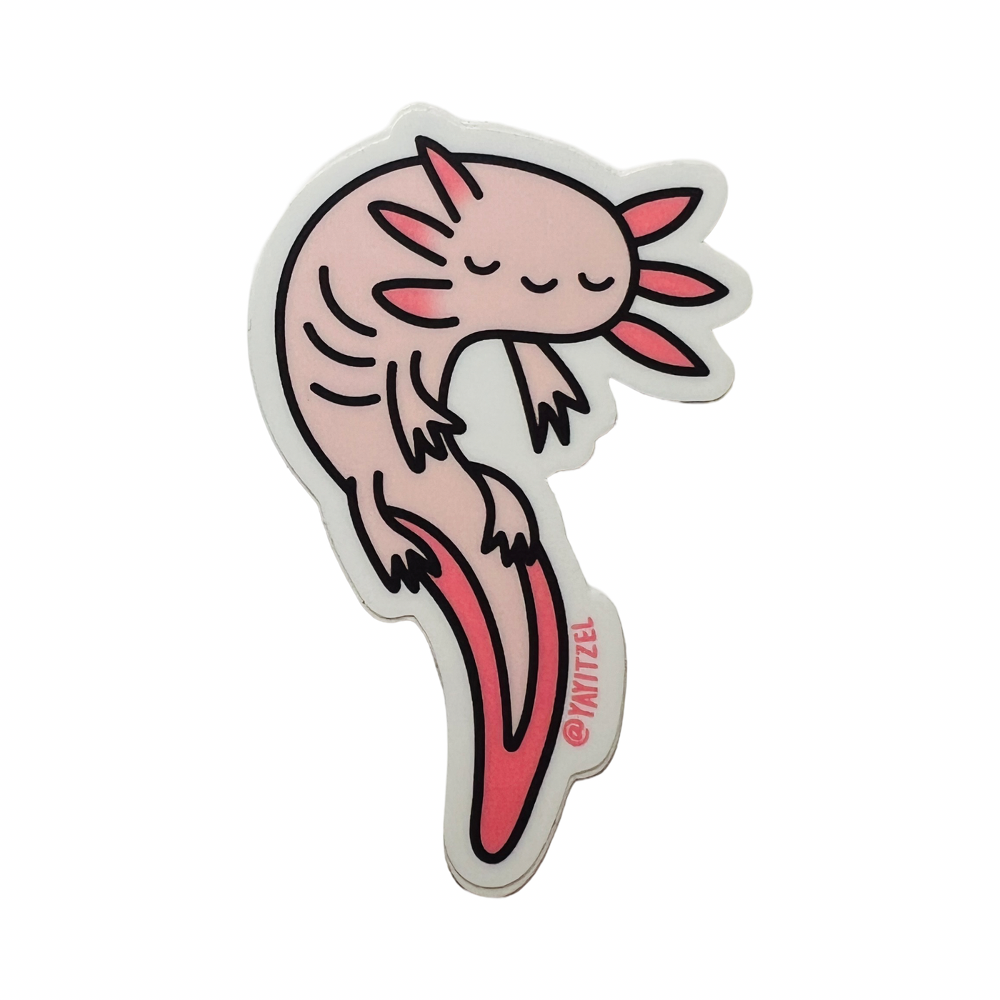 Pink Axolotl Sticker