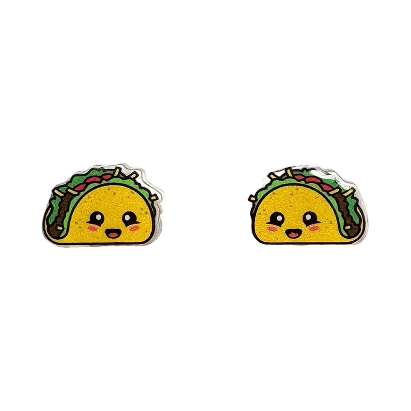 set of smiling taco stud earrings