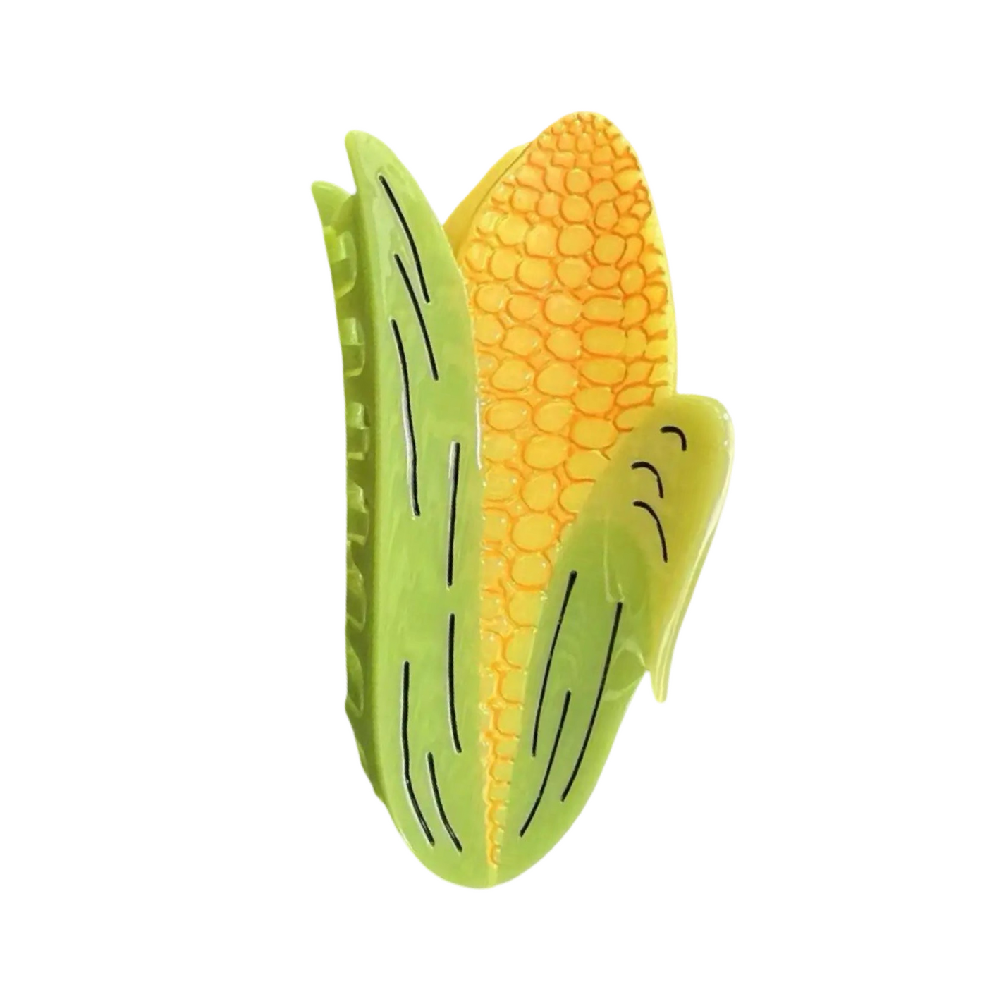 yellow and green corn shaped hair clip