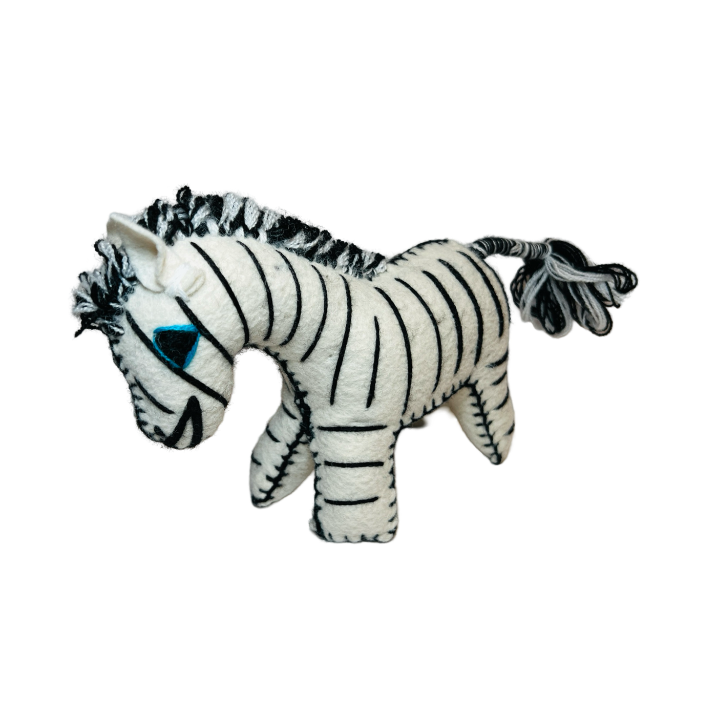 Embroidered Felt zebra