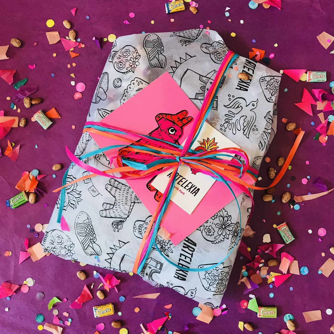 Artelexia gift wrapped package
