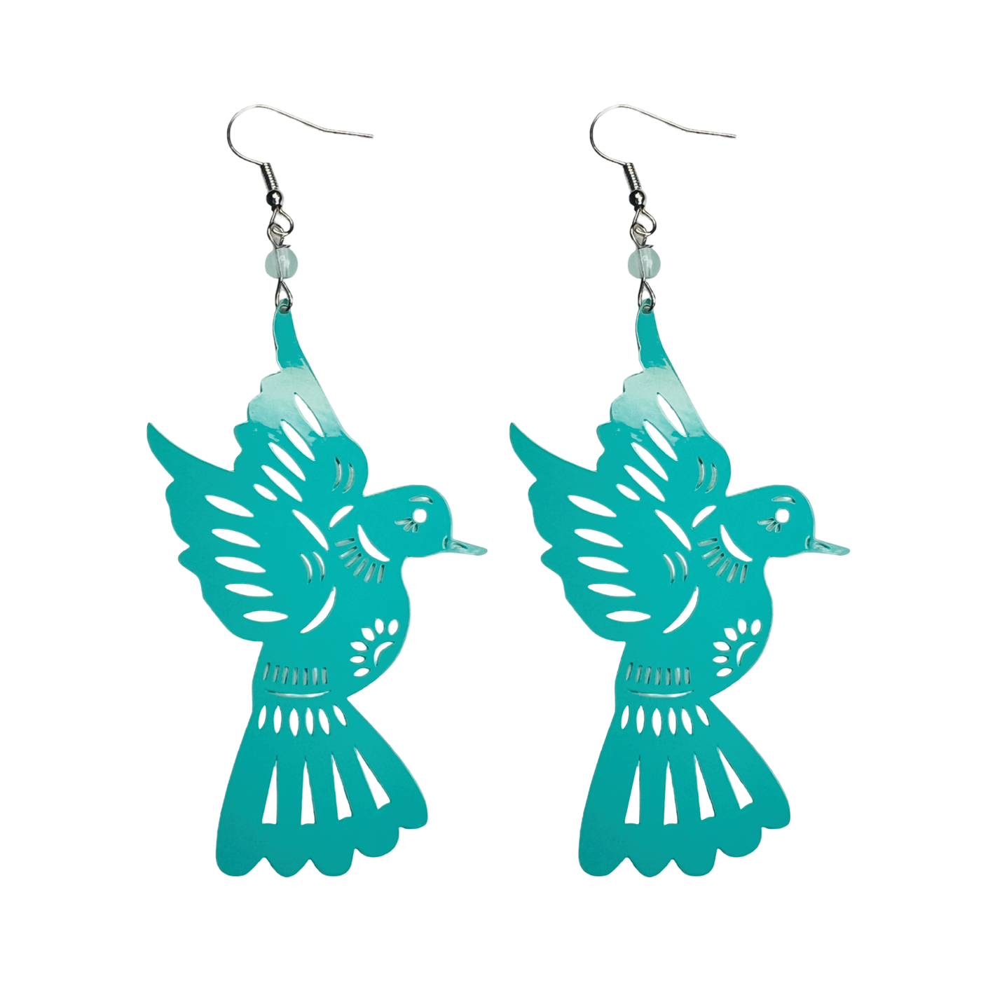 aqua set of hummingbird earrings