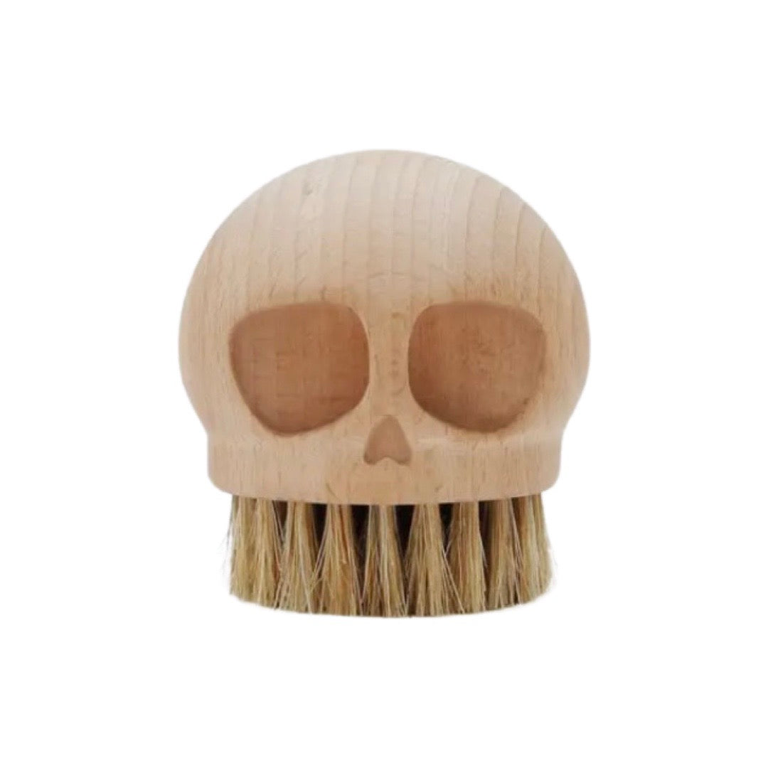 scrubbing brush shaped as a skull