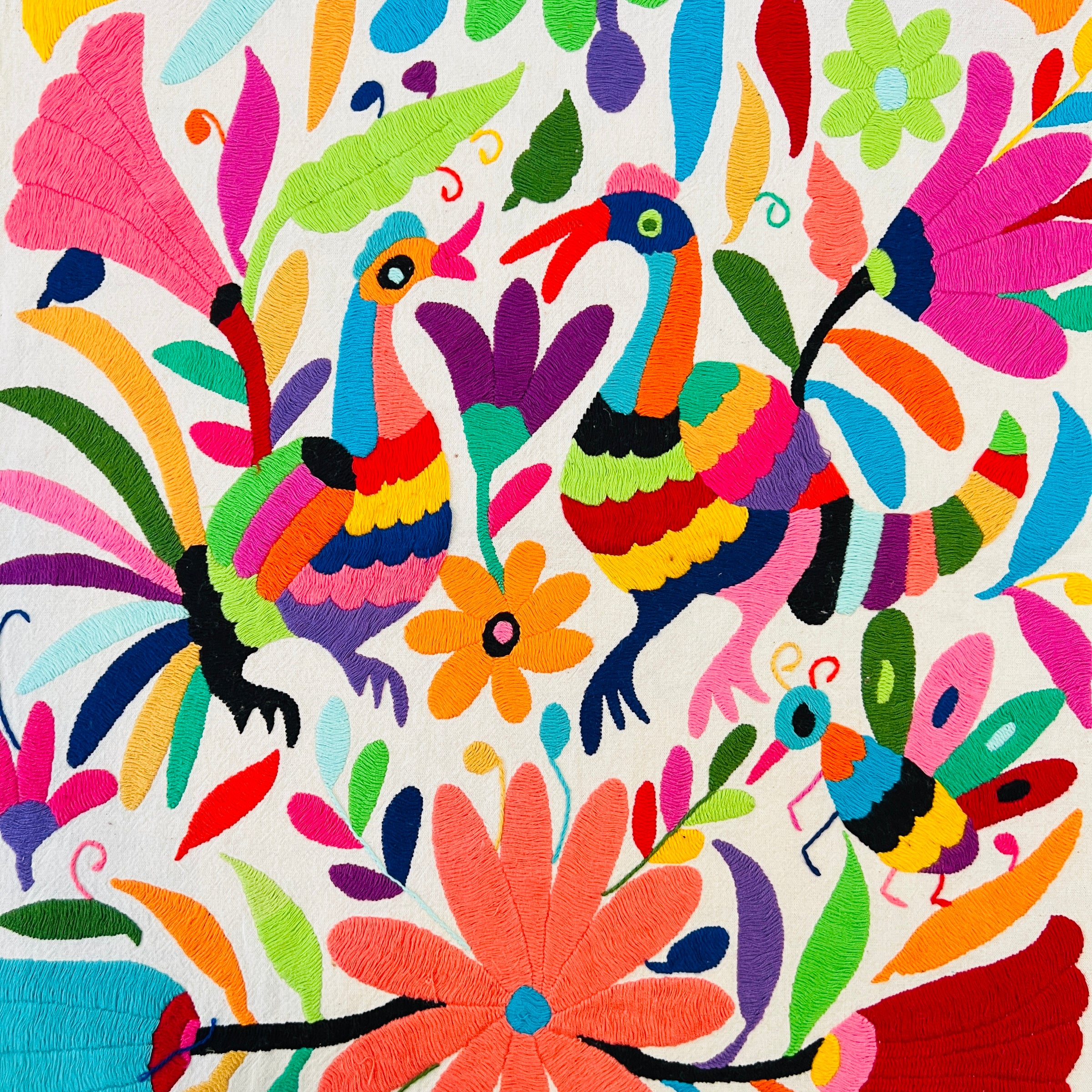 photo of colorful otomi pattern