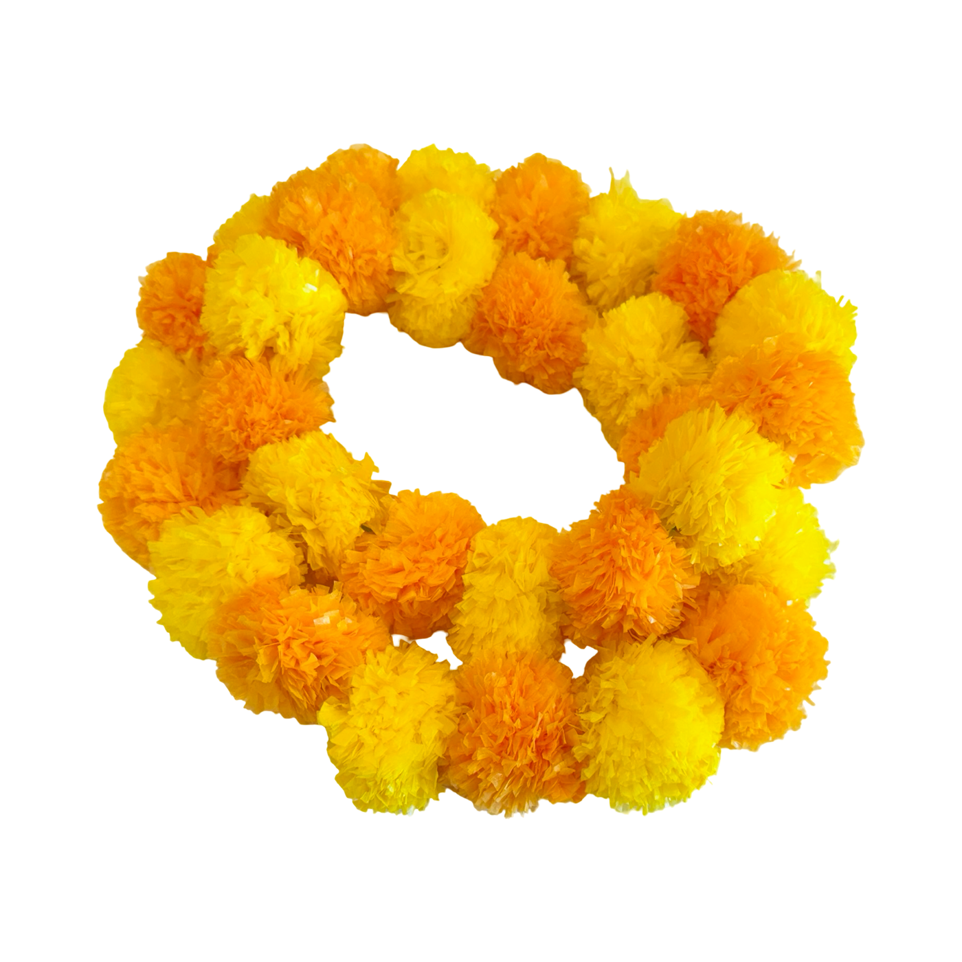 yellow & orange marigold garland