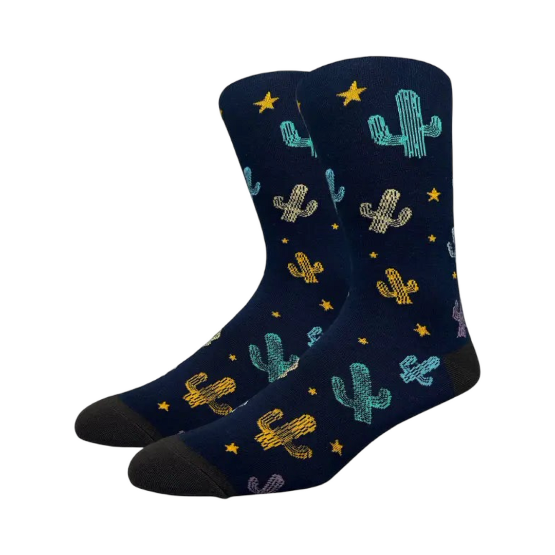 socks cactus Men's Cactus & Stars Crew Socks