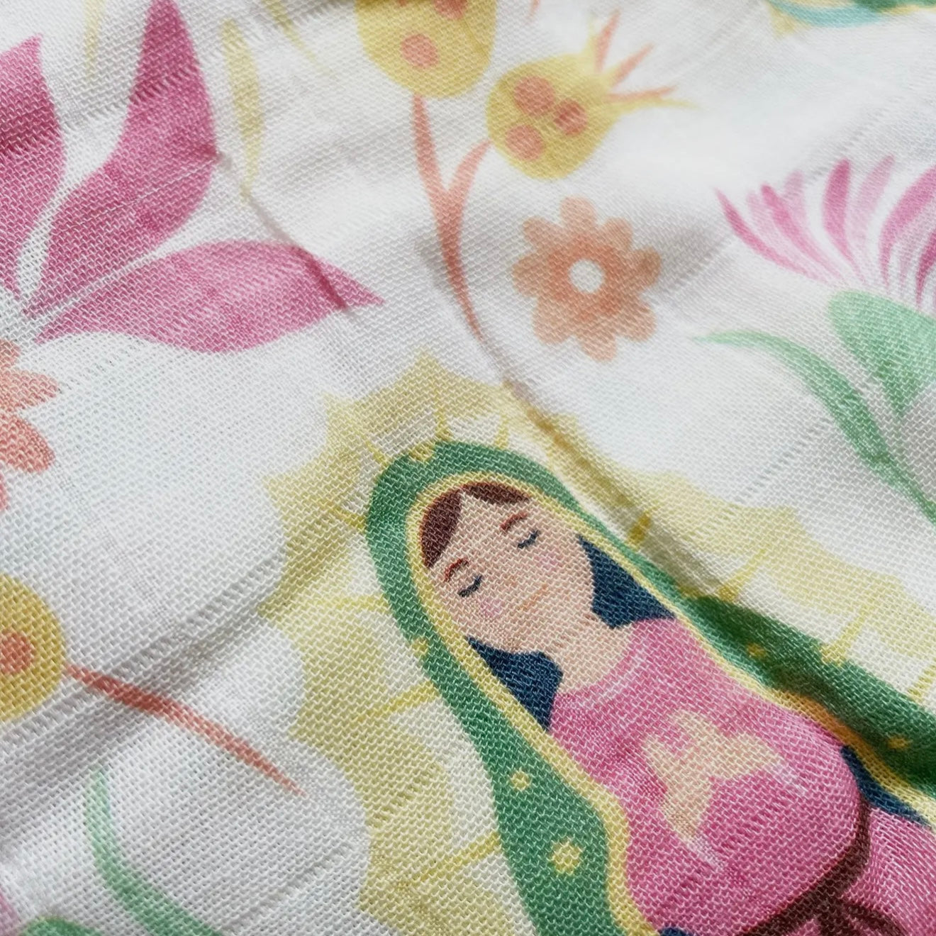 Our Lady of Guadalupe Muslin Deluxe Swaddle