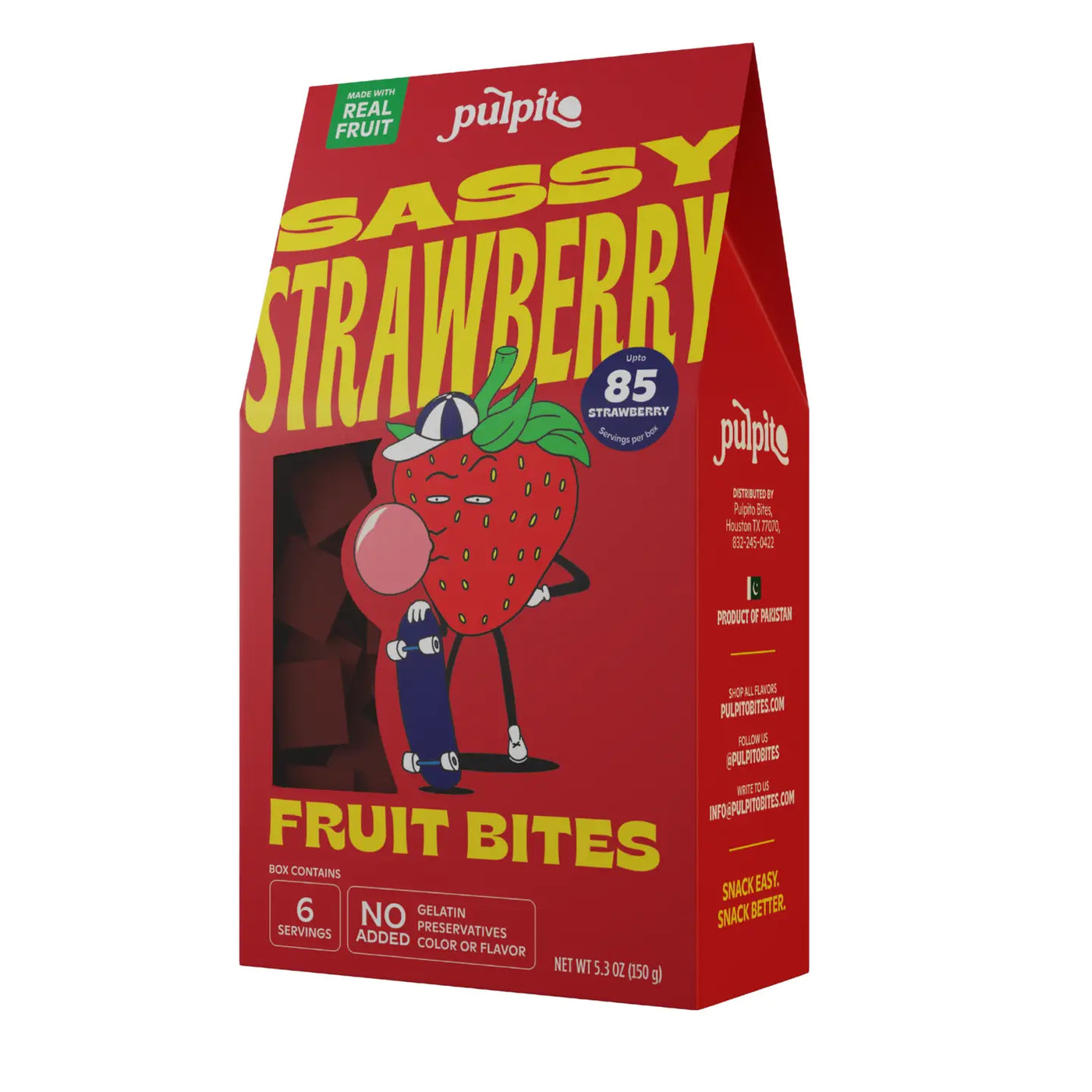 Sassy Strawberry Natural Fruit Bites – Vegan, No Preservatives