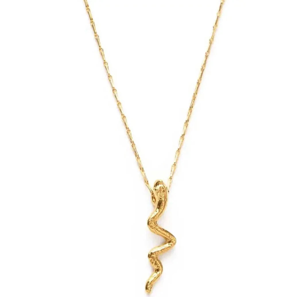 Gold serpent necklace
