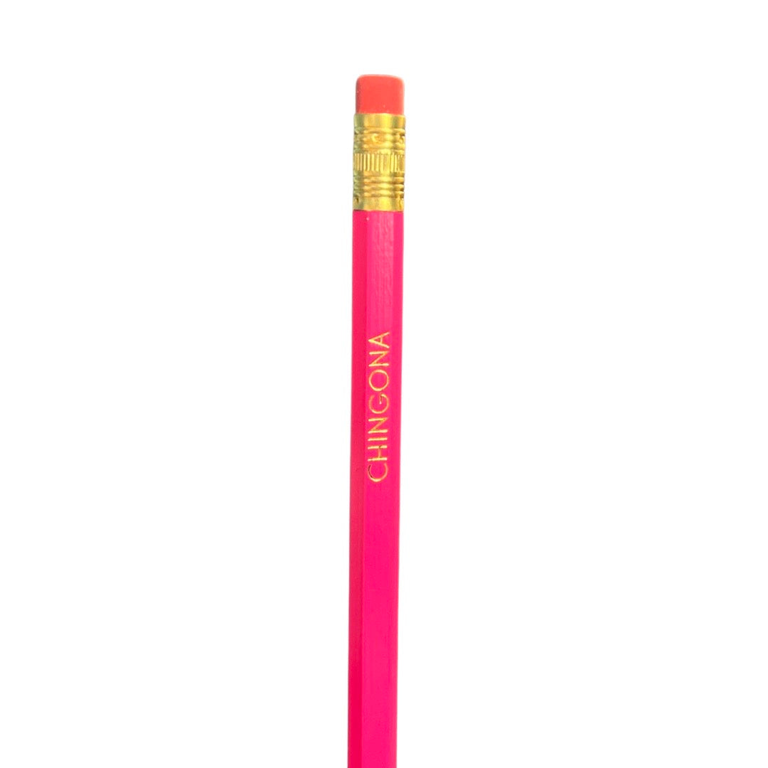Pink Chingona phrase pencil.
