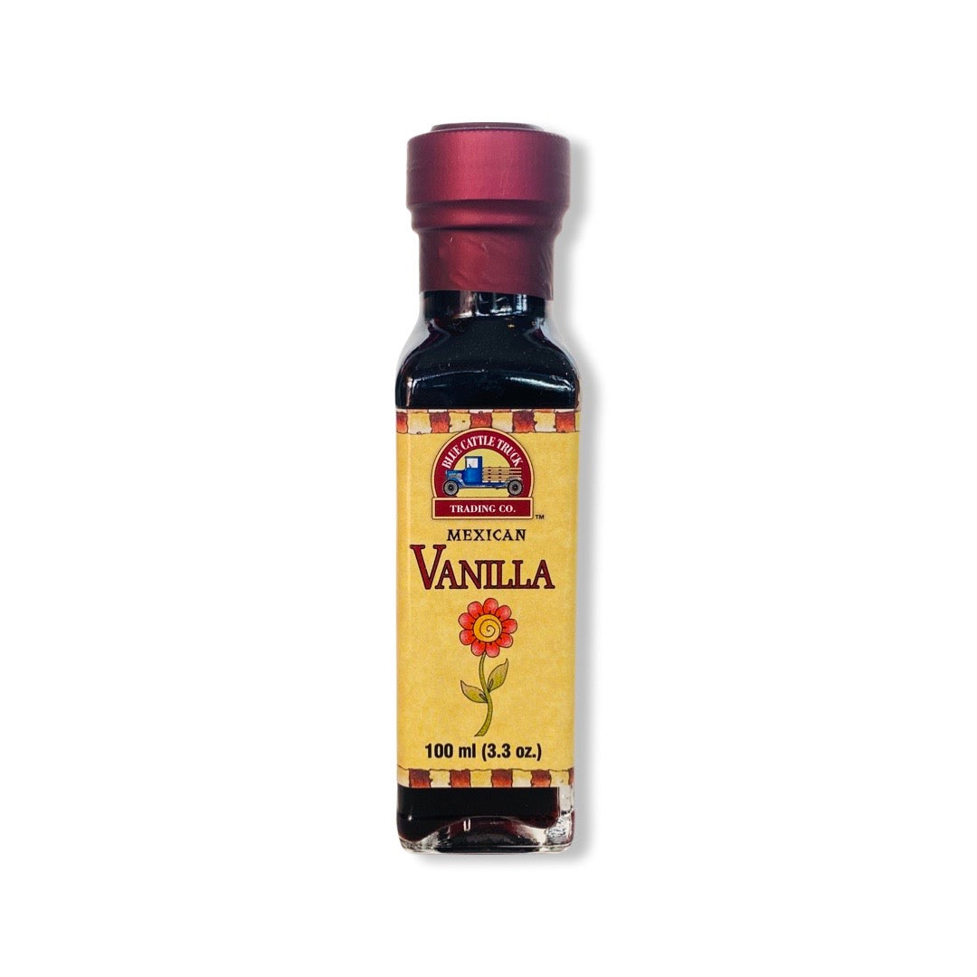 front view of Traditional Mexican Vanilla in branded bottle with cap.