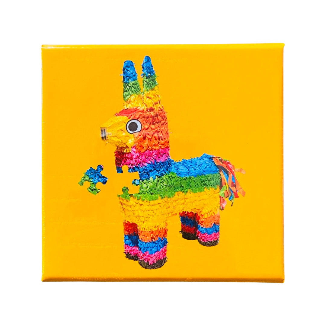 Top view of Rainbow donkey Piñata assembled