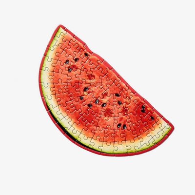Completed puzzle of a watermelon slice