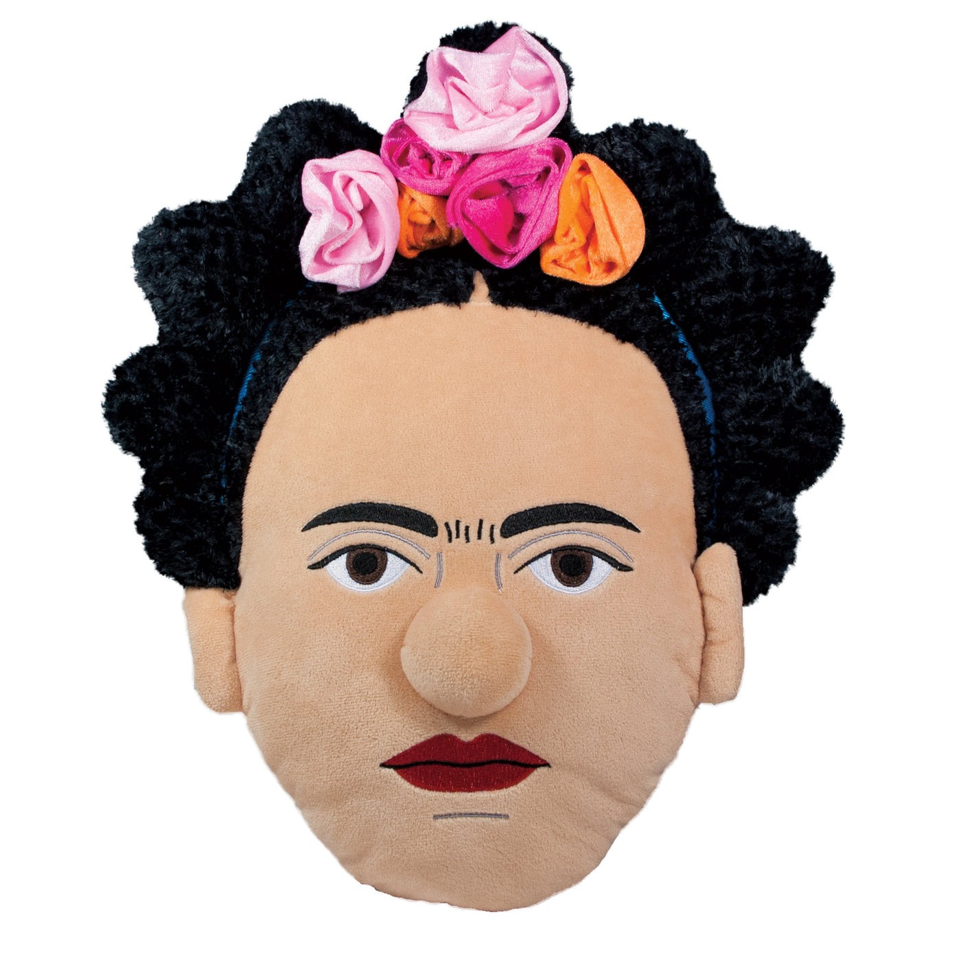 Plush Frida Kahlo head pillow. 