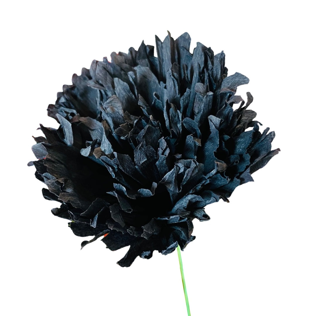Black paper flower