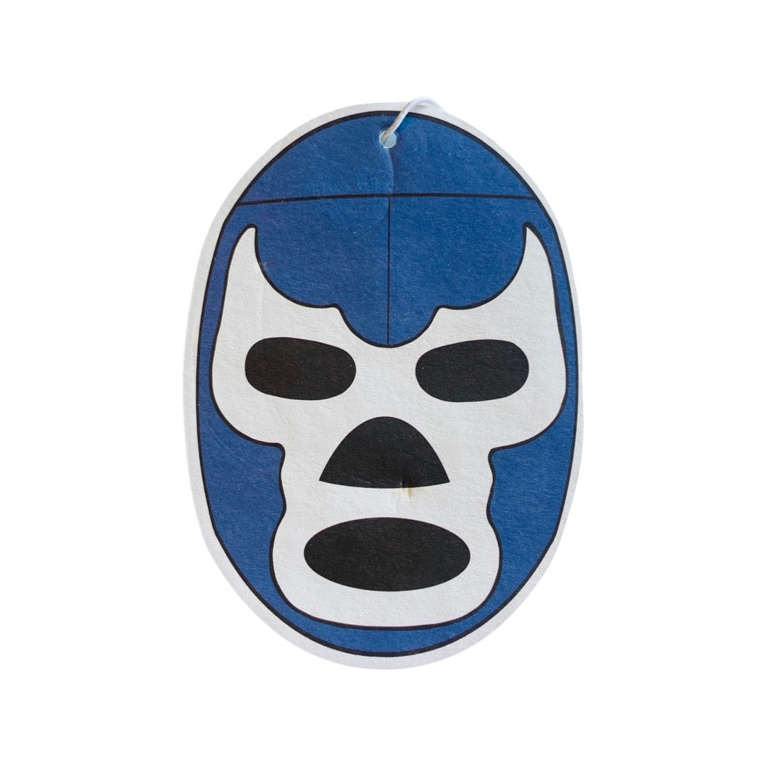 Blue luchador mask air freshener
