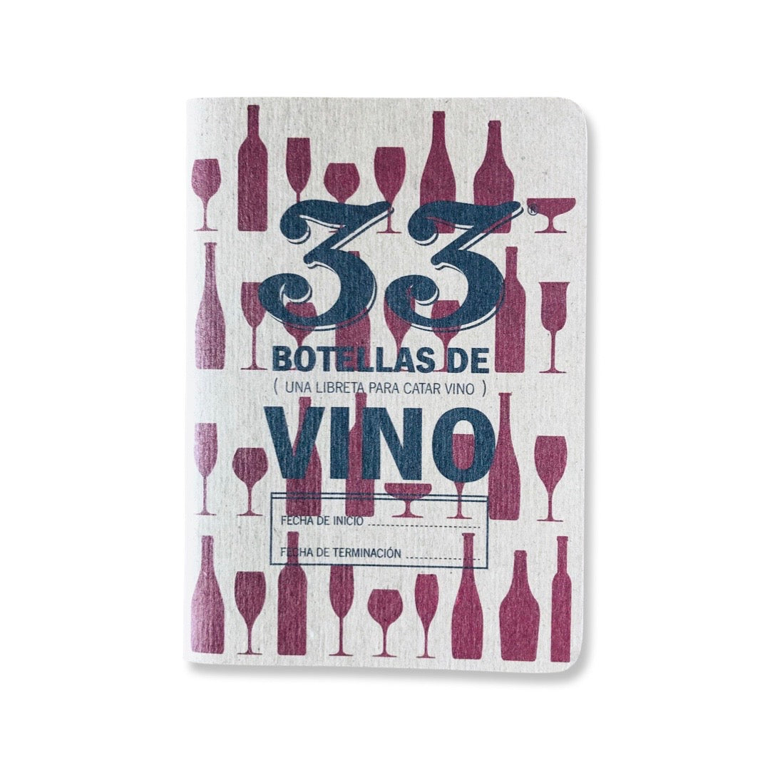 33 Botellas de Vino, wine tasting pocket journal.