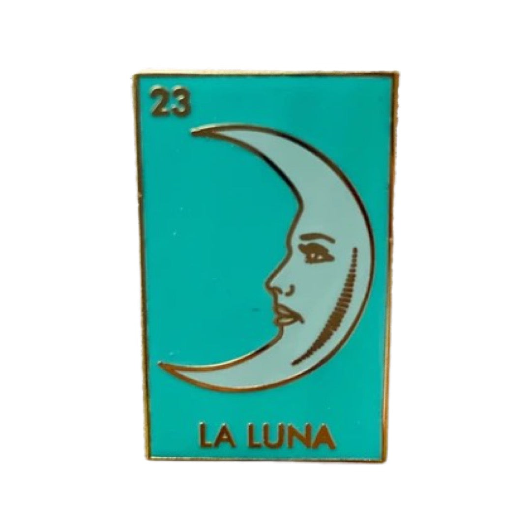 La Luna (loteria card) enamel pin.