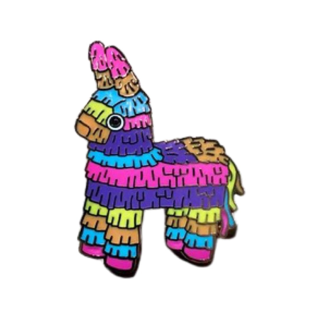 Colorful piñata enamel pin