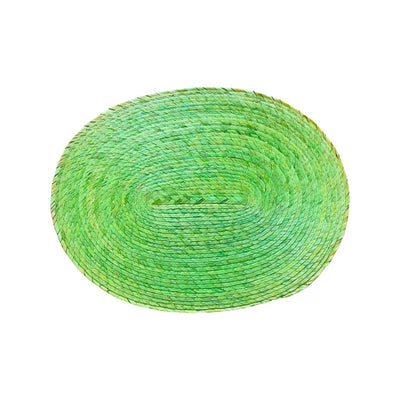 Mexican palma woven placemat (oval) in green.