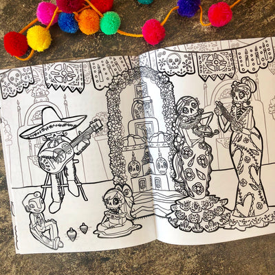 Artelexia Dia de los Muertos Traditions & Customs Coloring Book