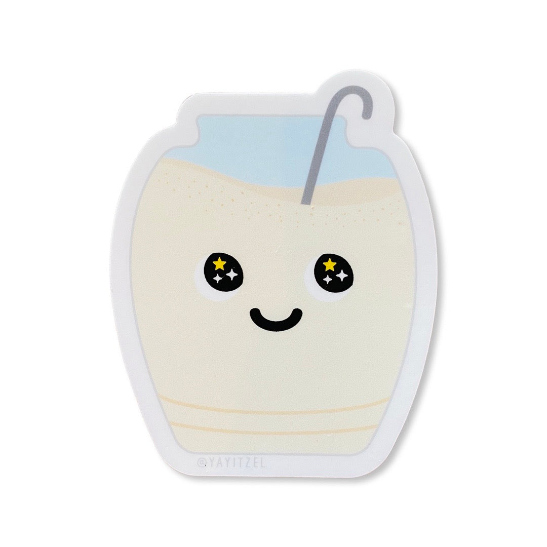 Cute smiling horchata sticker.