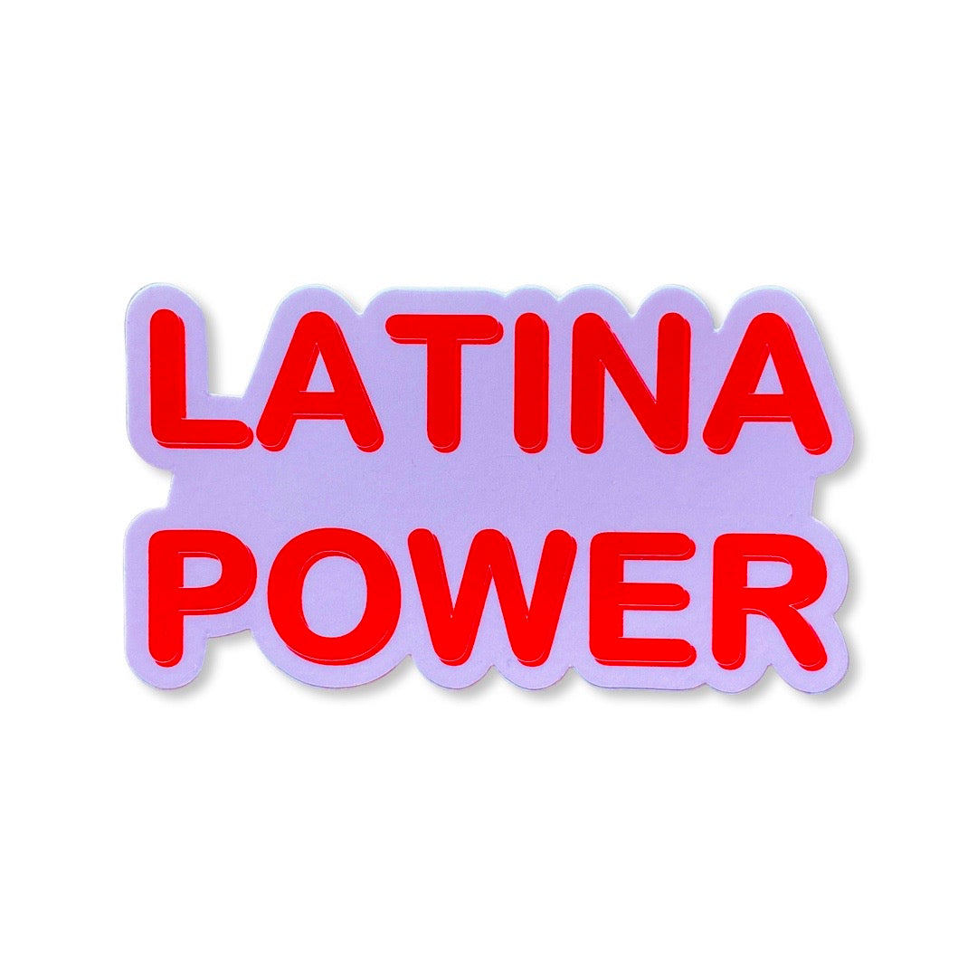 Latina Power phrase sticker.