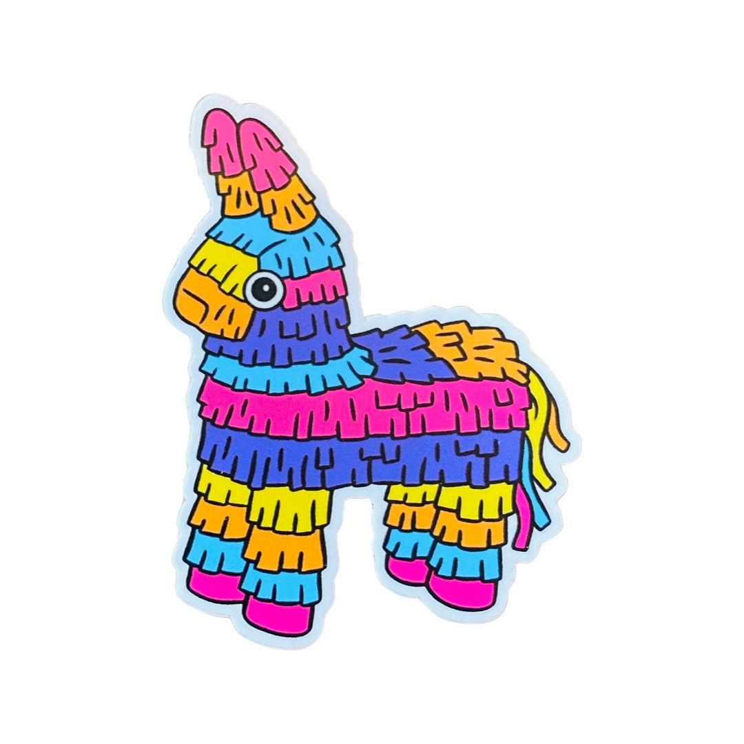Colorful caballito (horse) piñata sticker.